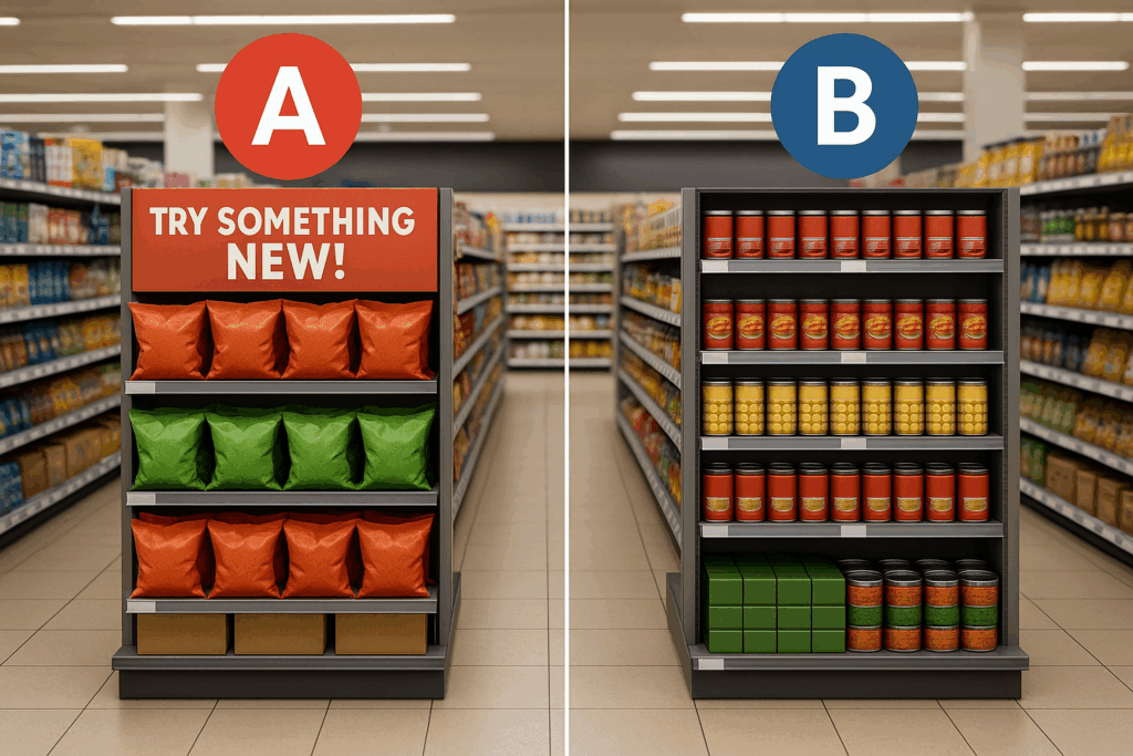 A/B test: Başlıq, qiymət, hero-vizual və yerləşdirməni elmi şəkildə sına - vitrin stend displey - stand.az